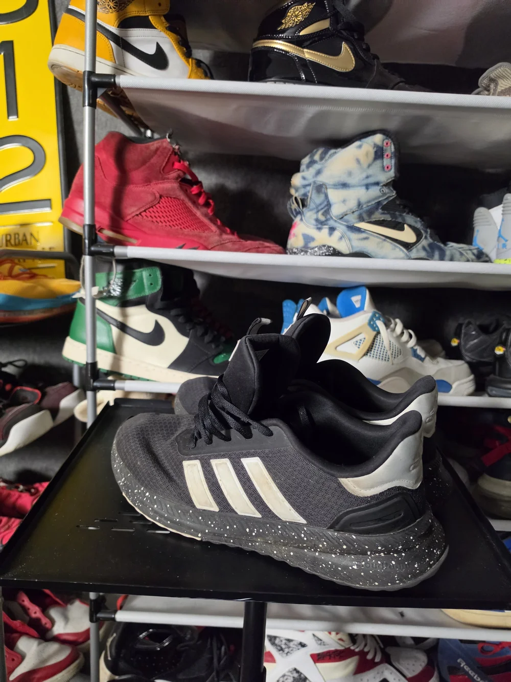 🔥 adidas X PLR Path Men Size 11 Black Athletic Shoes with White Stripes